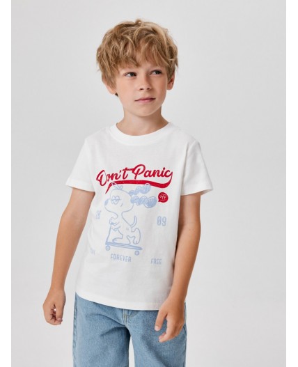 Футболка детская для мальчиков Robiola молочный