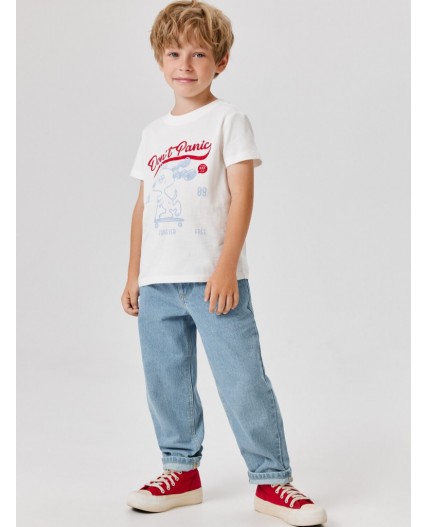Футболка детская для мальчиков Robiola молочный