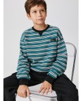 Джемпер детский для мальчиков Mascarpone зеленая полоска