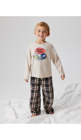 Набор детский для мальчиков ((1)джемпер и (2)брюки) Jorj бежевый