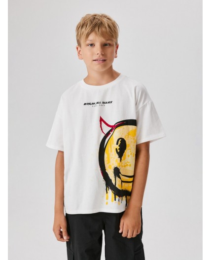 Футболка детская для мальчиков Cheshire желтый принт