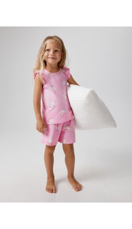 Пижама детская для девочек Bri розовый принт