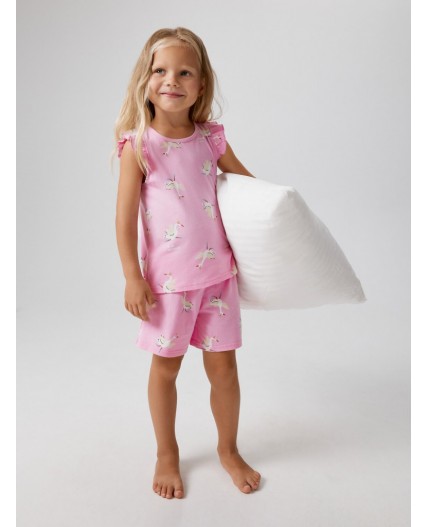 Пижама детская для девочек Bri розовый принт