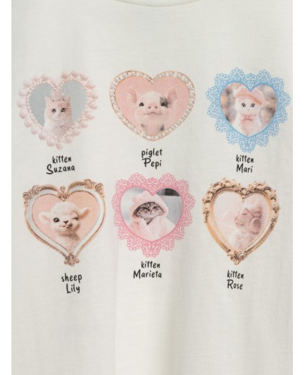 Футболка детская для девочек Bajena молочный