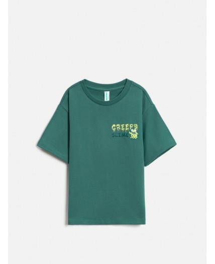 Футболка детская для мальчиков Alcor1 темно-зеленый