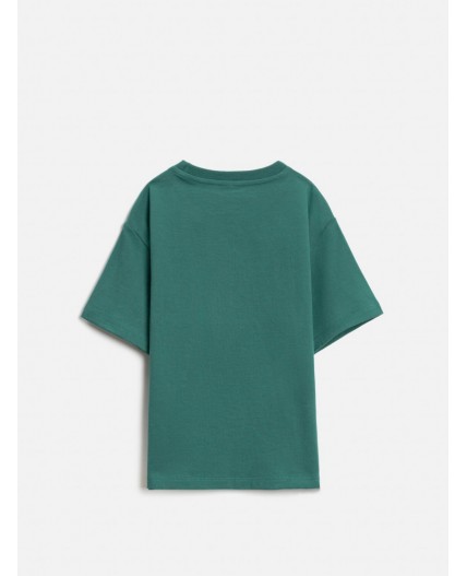 Футболка детская для мальчиков Alcor1 темно-зеленый