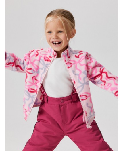 Куртка детская для девочек Yakta розовый принт