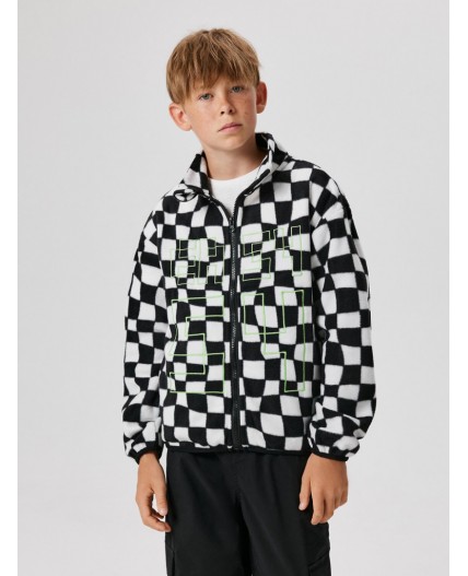 Куртка детская для мальчиков Santarem бело-черная клетка