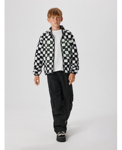 Куртка детская для мальчиков Santarem бело-черная клетка