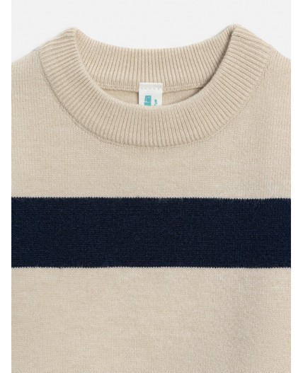 Джемпер детский для мальчиков Leon бежевая полоска