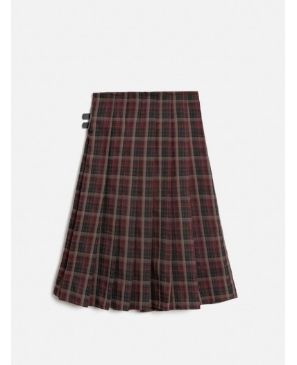 Юбка детская для девочек Daliya бордовая клетка