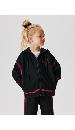 Куртка (толстовка) детская для девочек Arvina_jk черный