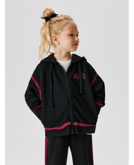 Куртка (толстовка) детская для девочек Arvina_jk черный
