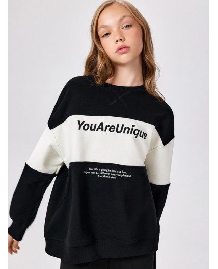 Джемпер детский для девочек Fransis_sw черно-белый