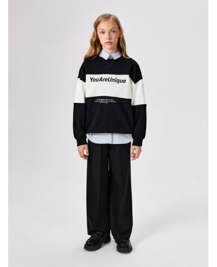 Джемпер детский для девочек Fransis_sw черно-белый