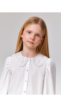 Блузка детская для девочек Biologia белоснежный