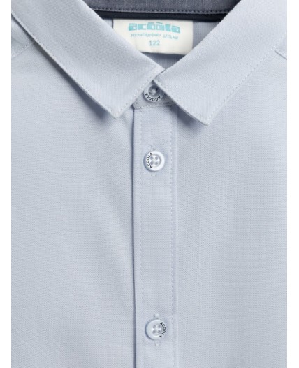 Сорочка верхняя детская для мальчиков Hoppert голубой