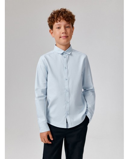 Сорочка верхняя детская для мальчиков Hoppert голубой