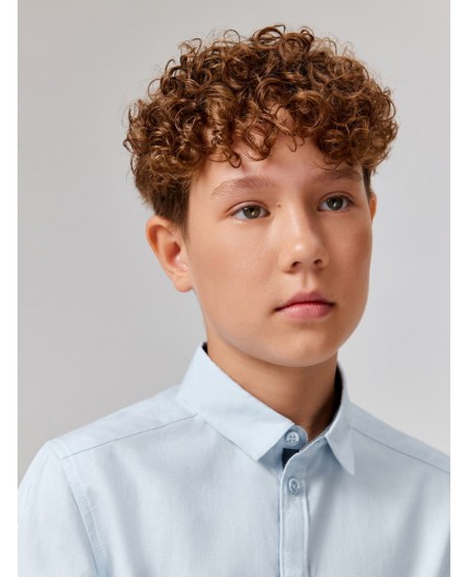 Сорочка верхняя детская для мальчиков Hoppert голубой