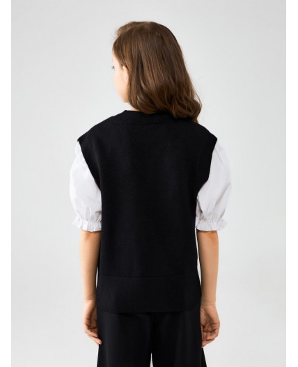 Жилет детский для девочек Pilar черный