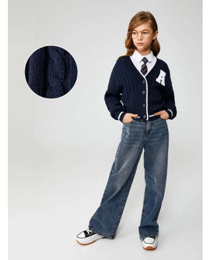 Жакет детский для девочек Malvina темно-синий