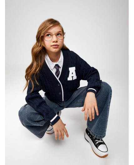 Жакет детский для девочек Malvina темно-синий