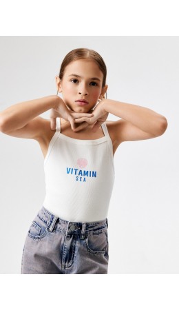 Майка детская для девочек Idra молочный