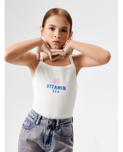 Майка детская для девочек Idra молочный