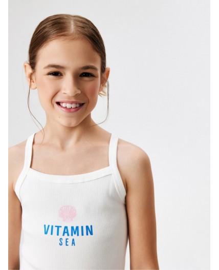 Майка детская для девочек Idra молочный