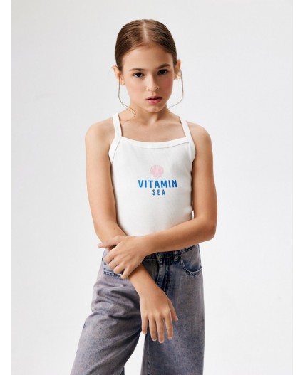 Майка детская для девочек Idra молочный