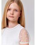 Блузка детская для девочек Anna белоснежный