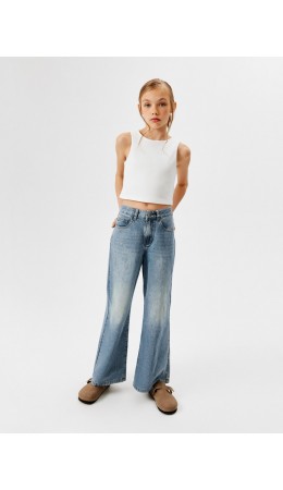 Брюки джинсовые детские для девочек Como голубой