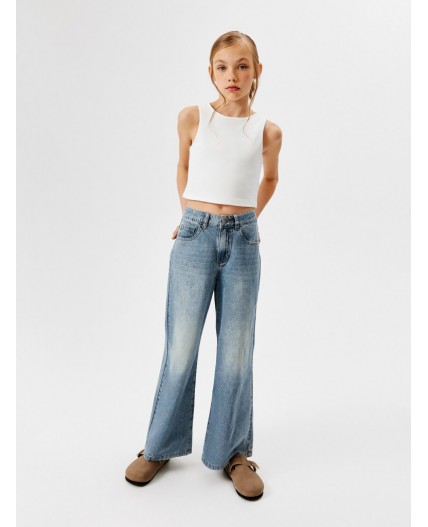 Брюки джинсовые детские для девочек Como голубой