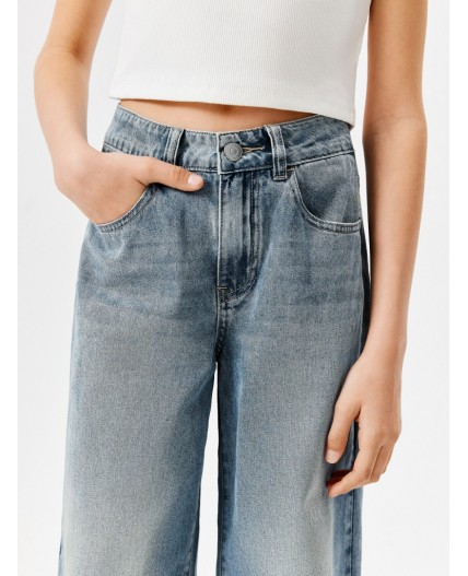 Брюки джинсовые детские для девочек Como голубой