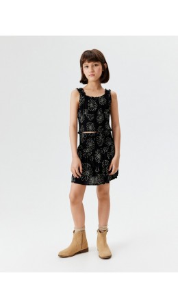 Юбка детская для девочек Meze_sk черный принт