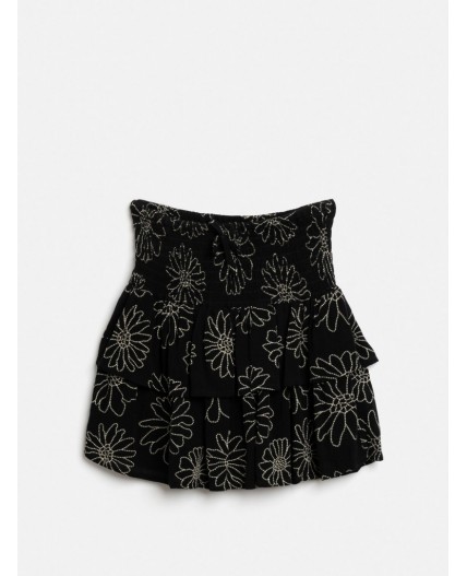 Юбка детская для девочек Meze_sk черный принт