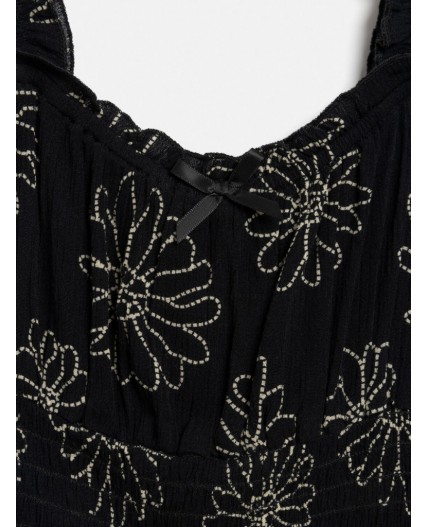 Блузка детская для девочек Meze_bl черный принт