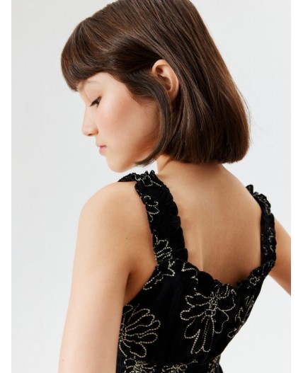 Блузка детская для девочек Meze_bl черный принт