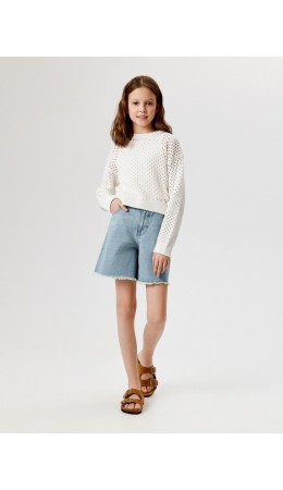 Шорты джинсовые детские для девочек Leina синий