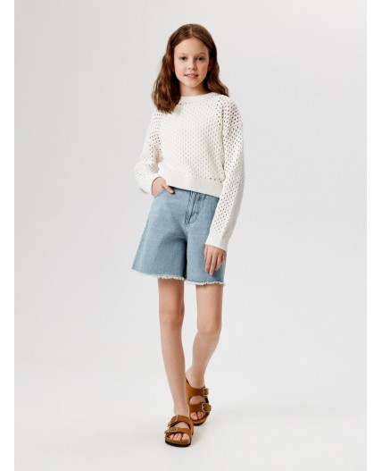 Шорты джинсовые детские для девочек Leina синий