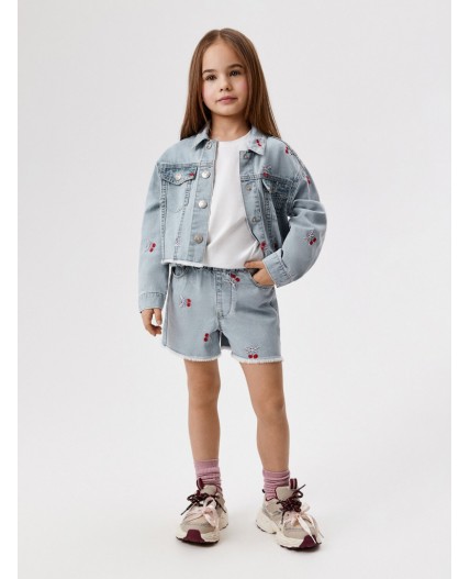 Шорты джинсовые детские для девочек Orta_sh светло-голубой