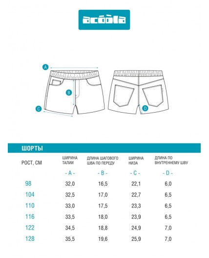 Шорты джинсовые детские для девочек Orta_sh светло-голубой