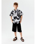 Сорочка верхняя детская для мальчиков Kasas черно-белый