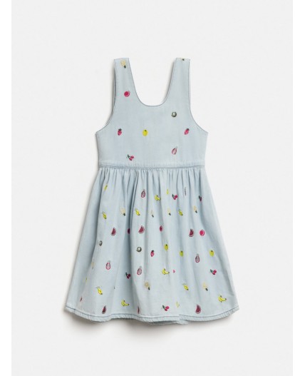 Сарафан джинсовый детский для девочек Muska голубой