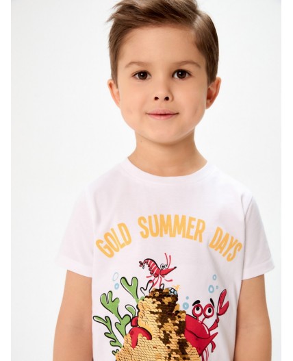 Футболка детская для мальчиков Sprat белый