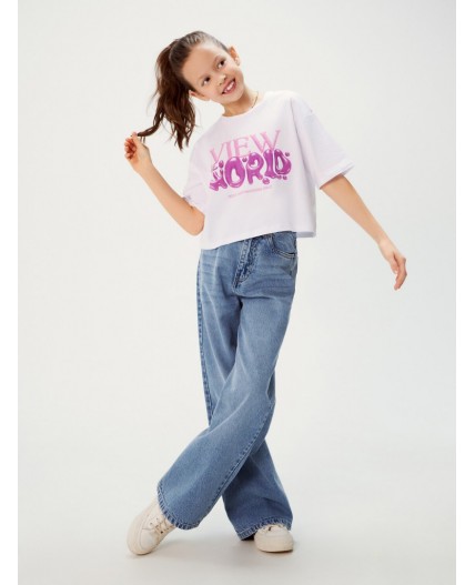 Футболка детская для девочек Krug белый