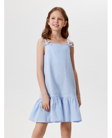 Сарафан детский для девочек Irena  голубая полоска