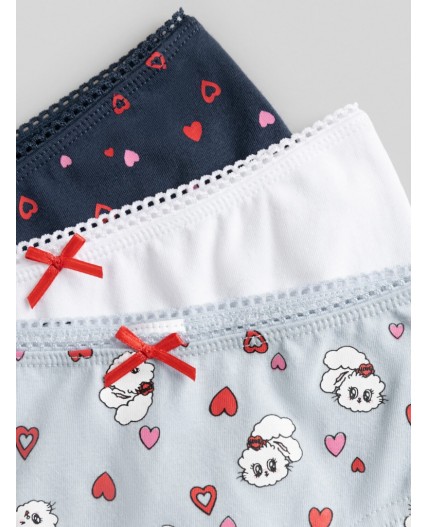 Трусы детские для девочек в наборе из 3шт Klodin разноцветный