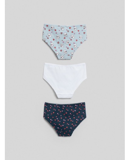 Трусы детские для девочек в наборе из 3шт Klodin разноцветный