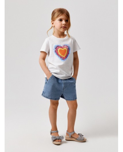 Шорты джинсовые детские для девочек Meleis синий